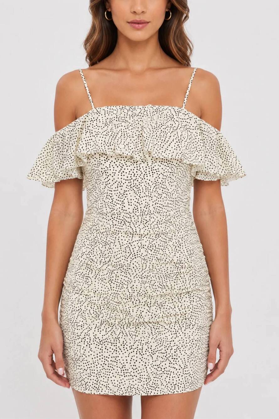 NEW ISABEL MARANT davilia dress in ecru/black